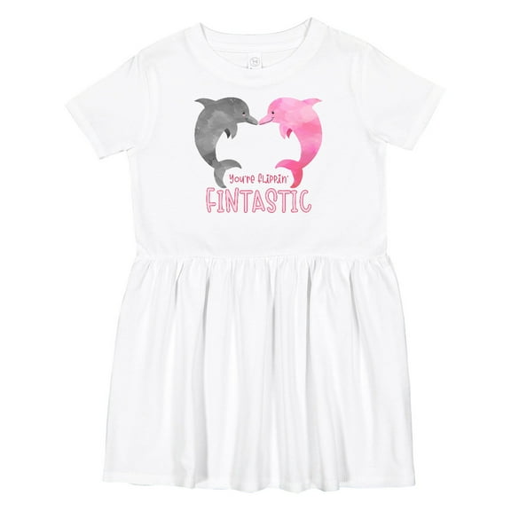 Inktastic You're Flippin' Fintastic Dolphins Girls Toddler Dress