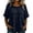 Navy, variant on Boutique Tops for Women Trendy Plus Size Short Sleev Crew Neck Pencil Tops - Back Pocket Linen for Fall Wine S