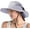 1- Pure Light Grey, variant on Women's Ponytail Safari Sun Hat,Wide Brim UV Protection Outdoor Bucket Hat,Foldable Beach Summer Fishing Hat