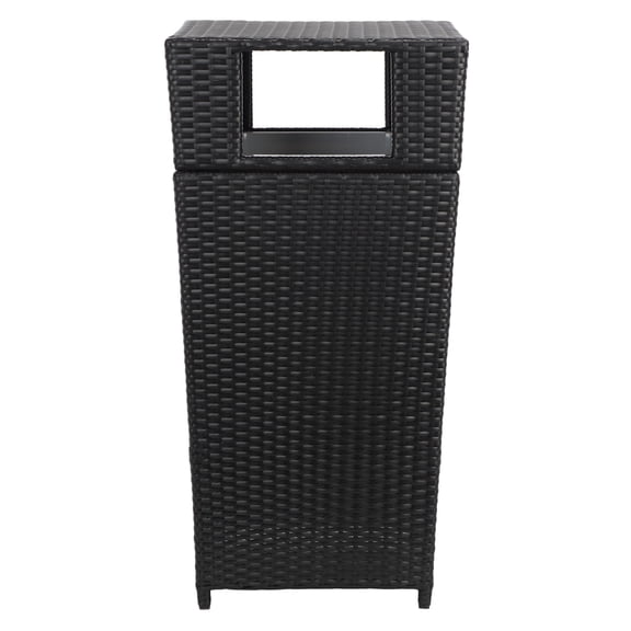 Safavieh Mazeli Outdoor Patio Trash Bin - Black