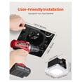 thumbnail image 4 of Bathroom Exhaust Fan with LED Light, 80 CFM Quiet Vent Fan, Adjustable Color Temp, 4 of 9