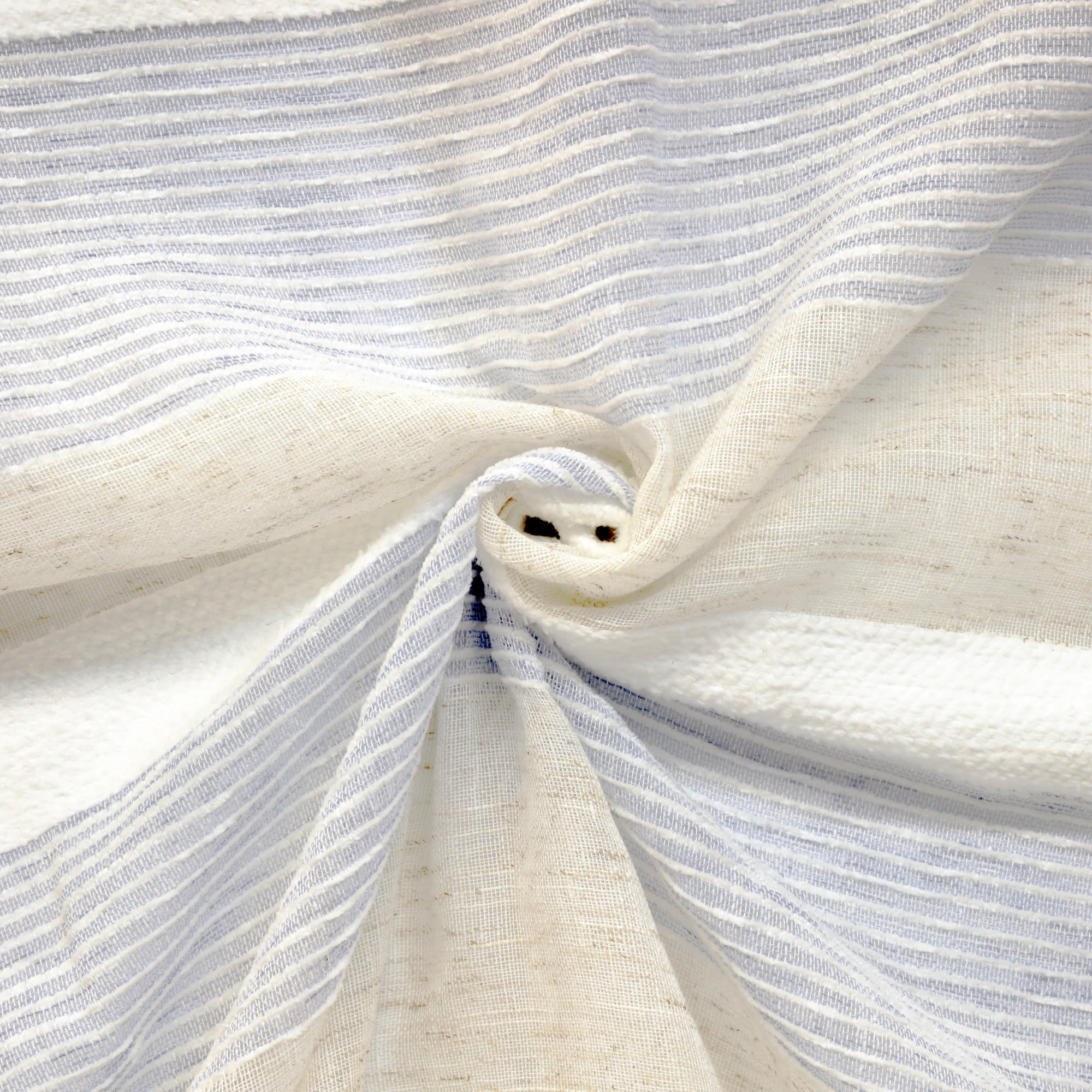 Loft Living Nevis Light Filtering Dual Header Indoor Curtain 52 x 63 in Blue