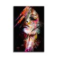 thumbnail image 1 of Retrato de mujer abstracta pintura al óleo impresa lienzo dormitorio sala de estar decoración de pared oficina en casa cuadro de pared sin marco sidaley JJ19743-01, 1 of 6
