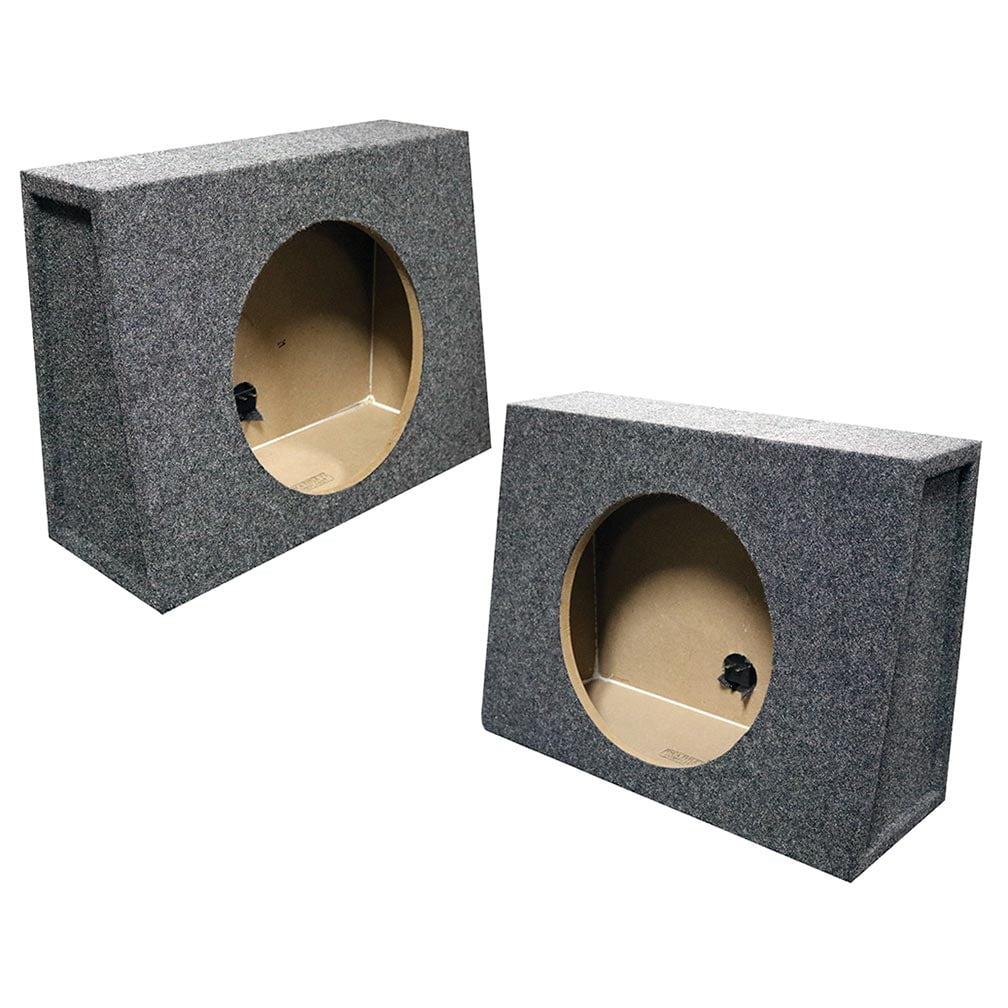 Pair (2) 2 10" 10 inch Truck Sealed Sub Box Shallow Subwoofer Boxes