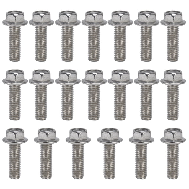 Pernos de acero inoxidable, 20 piezas Pernos de tornillo M10x1.5 Pernos de tornillo de perno hexagonal grueso Funcionalidad versátil Jadeshay A