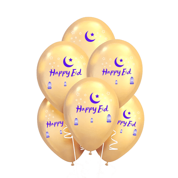 Happy Eid Balloons - 10, Twelve Inch balloons per package