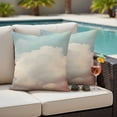 thumbnail image 4 of Vintage Cloudy Sky Outdoor Waterproof Pillow Covers, Retro Rustic Clouds Scenery Decorative Square Throw Pillowcase Sofa Cushion Sham for Patio/Couch/Chair, 18"x18" 2 Pack, 4 of 8