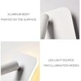 thumbnail image 2 of Aplique LED de Pared, 9W, Luz de Lectura de Cabecera con Puerto de Carga USB, (6W 3000K Blanco Cálido) + (3W 6500K Blanco)Rectángulo Blanco, 2 of 5