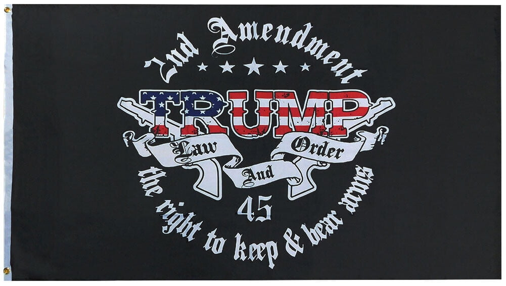 2X3 FT Trump 2024 Law & Order Black Flag