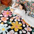 thumbnail image 4 of Manfei Chic Colorful Flowers Bedding Comforter Set 7 Pieces for Female Men,Polka Dots Full Bedding Set Lightweight,Spring Garden Fitted Sheet Flat Sheet,Ultra Soft Home Decor,Reversible, 4 of 8
