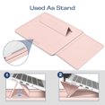thumbnail image 4 of Fintie Sleeve Case for MacBook Air 13.6 M3 M2 / MacBook Pro 14 / MacBook Pro 13 M2 (2016-2023) / MacBook Air 13.3 - Premium PU Leather Slim Bag Cover with Stand Feature, Pink, 4 of 7