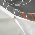 thumbnail image 4 of Castle Fairy Minimalist Basketball Court Print Twin Duvet Cover, Sport Theme Twin Bedding, Gray Orange White,Grey Reversible,2pcs,1 Duvet Cover and 1 Pillowcase, 4 of 6