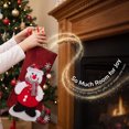 thumbnail image 4 of Unique Bargains 2 Pack Cartoon Christmas Stockings Assorted Garland Accents Snowman 8", 4 of 5