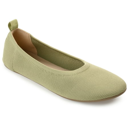 

Journee Collection Womens Jersie Knit Foldable Round Toe Slip On Flats