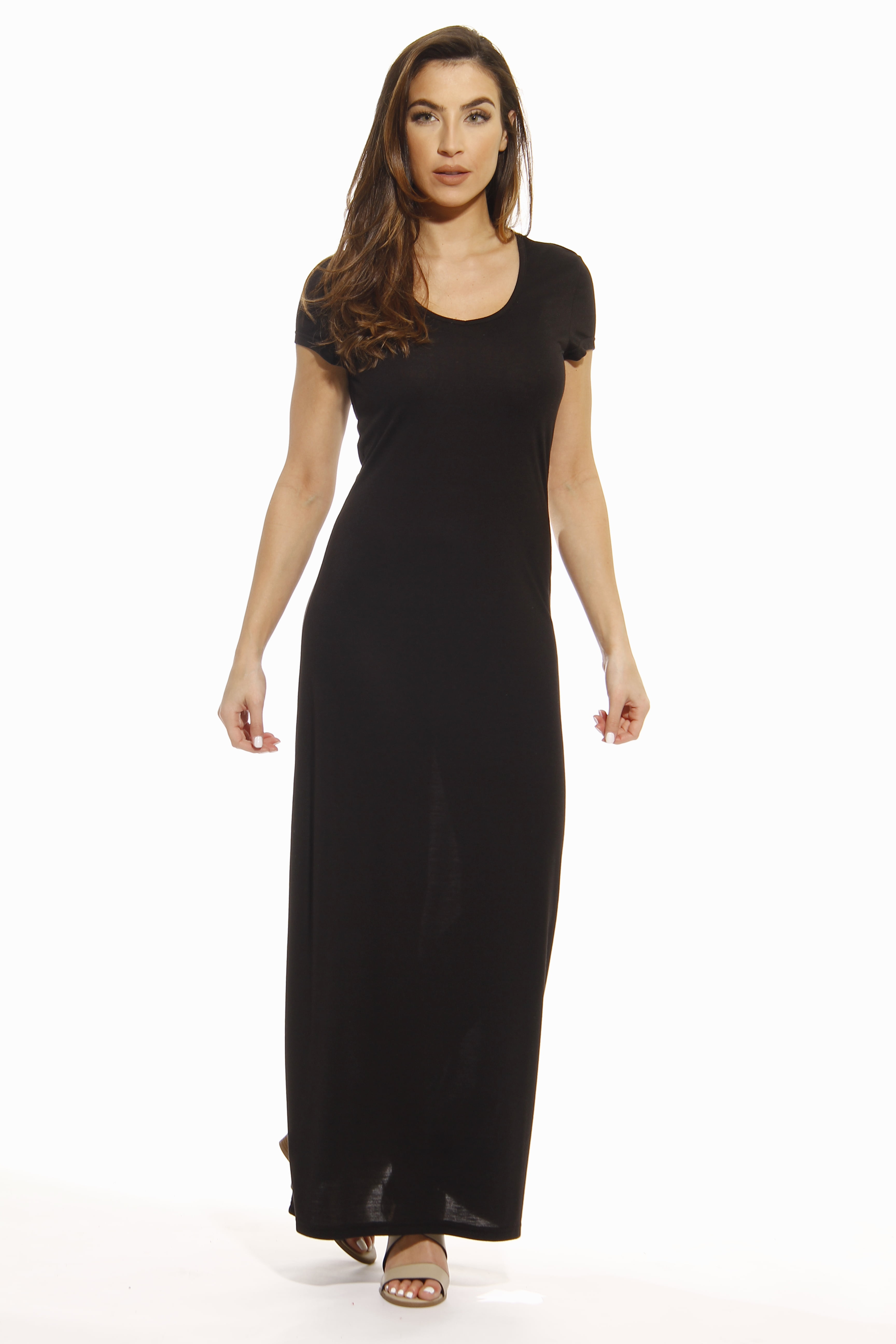 Just Love - Maxi Dress / Summer Dresses T-Shirt Dress (Heathered Black ...