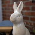 thumbnail image 5 of Urban Terracotta Sitting Rabbit Figurine Distressed Finish Gray, 5 of 8