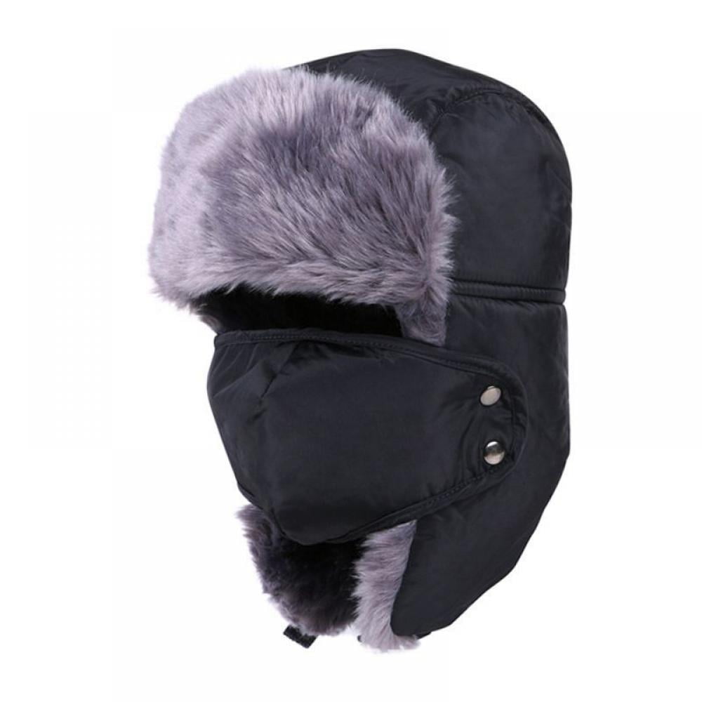 Reclame Socialisme Schaap Orchip Winter Faux Fur Hats for Men, Trooper Russian Warm Hat with Ear  Flaps, Women Men Bomber Windproof Hats - Walmart.com