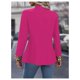 thumbnail image 2 of Blazer SweatyRocks para mujer, con botones abiertos en la parte delantera, poliéster rosa intenso, 2 of 6