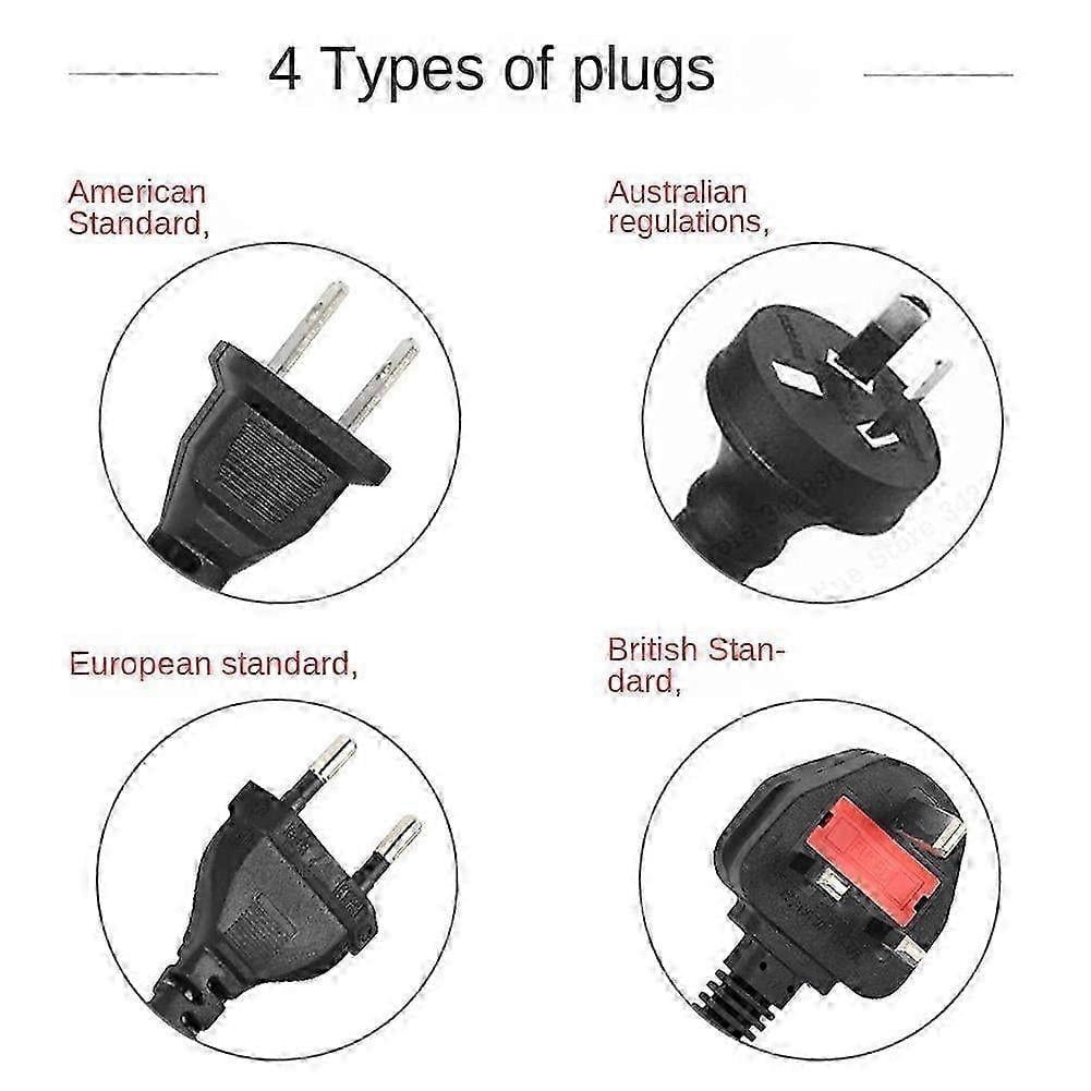 42V 2A Fast Charger with International Plug for 36V Lithium Battery Devices