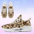 thumbnail image 4 of Coolcustomize Men's Wide Fit Leopard & Love Heart Sneakers, Breathable Comfortable Running Shoes for Couple, Lace Closure, Fabric Upper, EVA Sole Sport Shoes, Perfect Gifts for Valentine's Day, 4 of 10