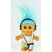 Troll Doll Jogger With Headphones & Blue Hair By Russ 45 Tall