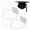 Square Transparent (2 pcs), variant on Graduation Cap Headband Insert for Secure Fit, Anti-Fall Elastic Hair Band with Adhesive Felt for Curly & Straight Hair, Keeps Grads Cap in Place for Pictures