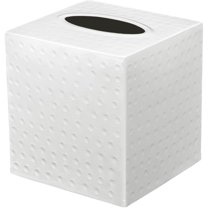 LZCKDPX Hand Hammered Tissue Box Cover Square, Matte Black Tissue Holder for Bathroom, Square Metal Dresser Accessories, Decorative Tissue Box Holder, Matte Black Handcrafted Tissue Cover