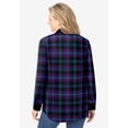 thumbnail image 2 of Woman Within Plus Size Pintucked Flannel Shirt, 2 of 6