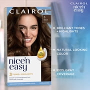 Clairol Nice'n Easy Permanent Hair Color Cream, 3 Brown Black, Hair Dye, 1 Application