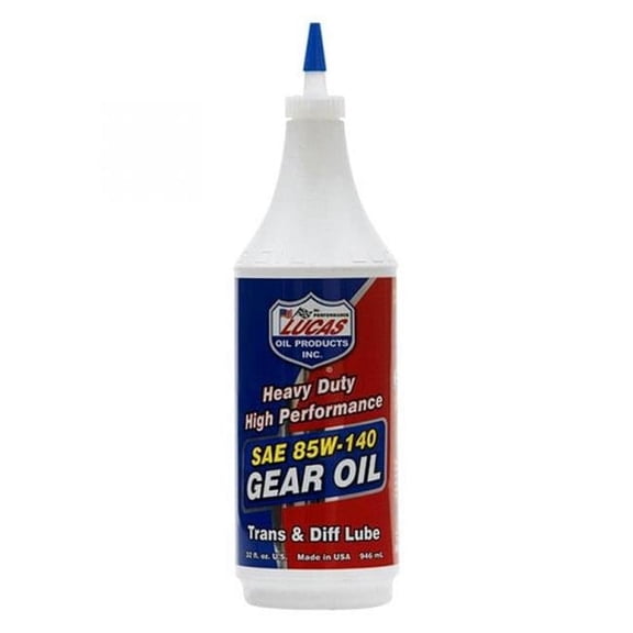 Lucas Oil 10042-PK12 Heavy Duty 85/140 Plus Gear Oil - 12 Quart Bottles