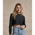 thumbnail image 3 of Awdis Womens Heather Cropped Long-Sleeved T-Shirt, 3 of 4