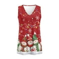 thumbnail image 4 of Jeiento Christmas Snowman Tank Tops Womens Casual Sleeveless V Neck Tunic Shirt Comfort Elastic Blouse Athletic Tennis Golf Shirts Xmas Holiday Party Tee,3XL, 4 of 7