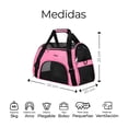 thumbnail image 3 of Transportadora Maleta Mascota Belug, Rosa Negro, 3 of 5