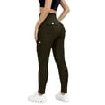 thumbnail image 4 of Sexlip Women's Yoga Pants All Season high waist denim solid color stretchy athletic yoga suitable for all occasions Green S, 4 of 9