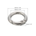 thumbnail image 2 of Uxcell 20mm Spring O Ring Round Snap Clip, Circle Trigger Keyrings Buckle Small Clamp Clasp Silver Tone 5 Pcs, 2 of 6
