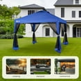 thumbnail image 6 of CROWN SHADES 10'x10' Pop Up Gazebo with Mosquito Netting Outdoor Canopy Tent for Patio, Yard, Wheeled Storage Bag Blue, 6 of 8
