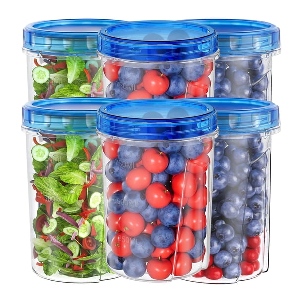 Recipientes de Plástico para Alimentos Qazbgdl de 50 Oz con Tapa | Recipiente Hermético Grande | Apto para Microondas y Lavavajillas | para Sobras y Preparación de Comidas