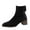 Black, variant on XUNKUSGA Ankle Boots for Women Classic Suede Mid Heel Booties for Women Fashion Back Zipper Dressy Booties Casual Comfortable Fall Boots for Women 2025 Black