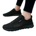 thumbnail image 3 of PEASKJP Mesns Slip On Sneakers Breathable Lightweight Mesh Anti-Slip Lace Up Hiking Gym Outdoor Running Shoes Black 45, 3 of 5