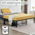 thumbnail image 2 of Matladin King Bed Frame with 14'' High, Metal Platform, Mattress Foundation Bed Base, 1000lbs Capacity Steel Slat Support, No Box Spring Needed, Black, 2 of 9