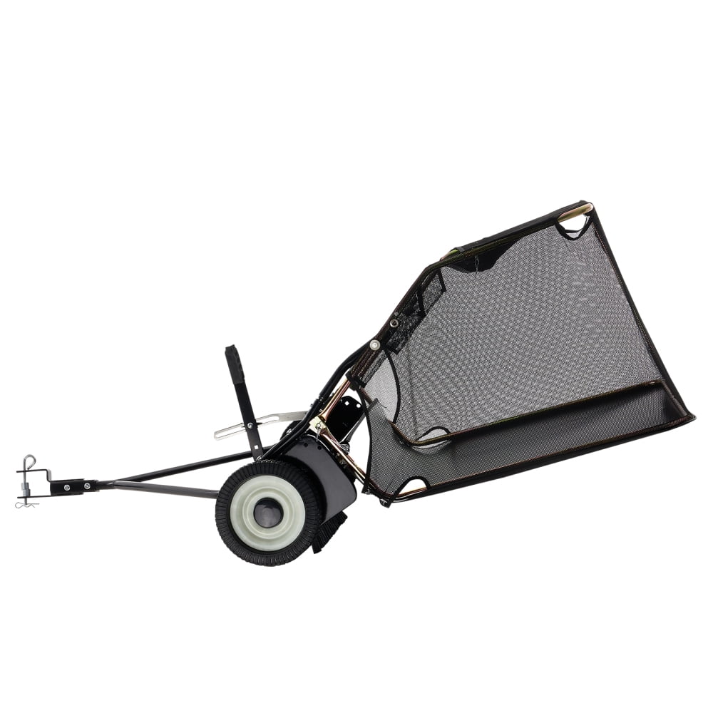 NOBOLEA 42" Tow-Behind Lawn Sweeper, 12 Cu Ft Leaf & Grass Collector with Adjustable Height, Heavy Duty Yard Sweeper for Tractor Attachment