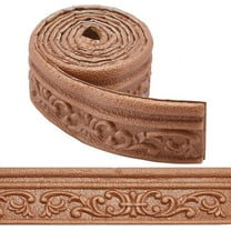 82.5 x 3 Inch Brown Molding Peel and Stick Self Adhesive Flexible Foam Trim 3D Sticky Decorative Wallpaper Border Wall Edging Foam Baseboard Mirror Border Wall Lines Hotel DIY Decor diy