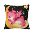 thumbnail image 1 of ZICANCN Teddy Bear Moon Mood Star Decorative Throw Pillow Covers, Bed Couch Sofa Decorative Knit Pillow Covers for Living Room Farmhouse, 22"x22", 1 of 8