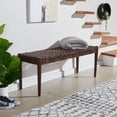 thumbnail image 1 of Safavieh Bandelier Cowhide Leather Bench, 1 of 8
