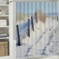 thumbnail image 6 of Fenyluxe Snowy Beach Shower Curtain 100% Polyester Fiber Home Bathtubs Bathroom Decoration Washable with Hooks 60"x72, 6 of 7