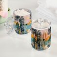 thumbnail image 2 of Yayeee 4 Pack Qtip Holder Bathroom Cotton Swab Canister with Lid Clear Dispenser Set, Boho Style Sun, 2 of 6