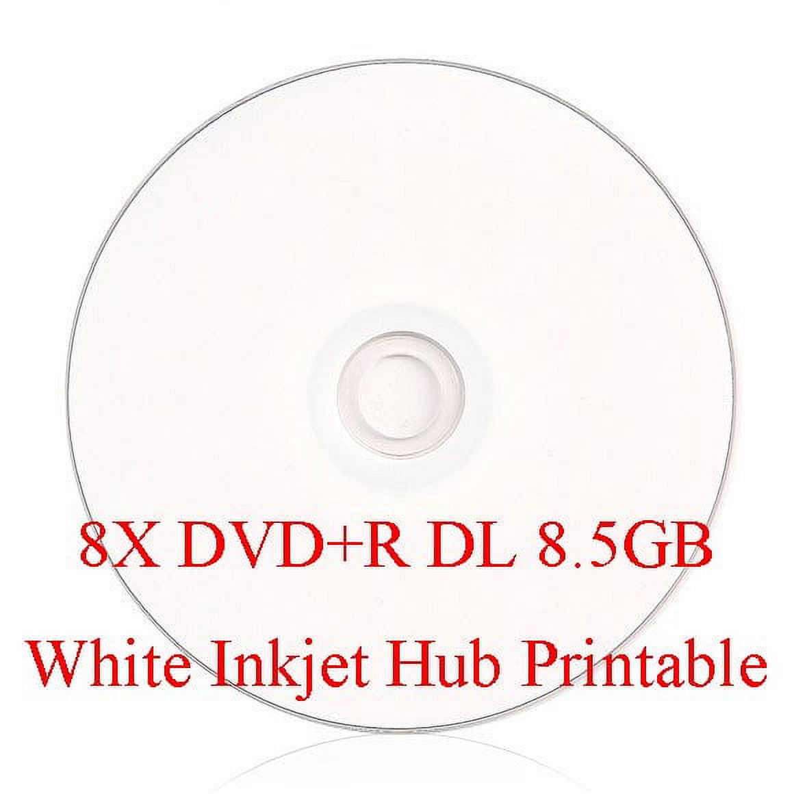 SmartBuy 50 Pack Dvd+r Dl 8.5gb 8x DVD Plus R Double Layer Printable White Inkjet Blank Data Recordable Media 50 Discs Spindle