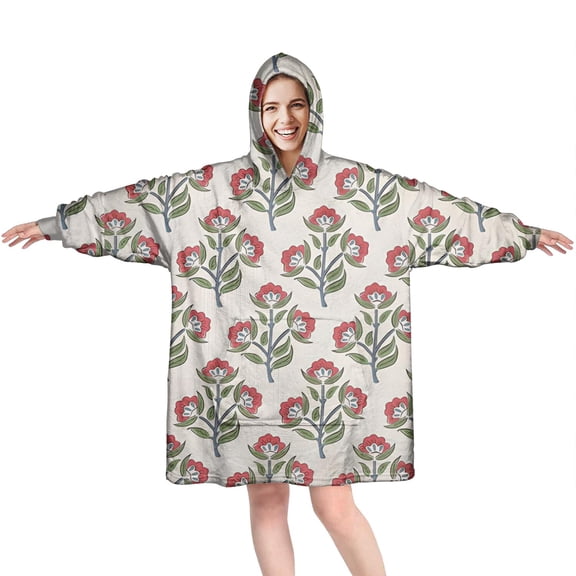 Comfy Wearable Blanket Hoodie for Women Men Adult, Oversized Sherpa Fleece Sweatshirt Blanket with Hood and Pocket