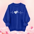 thumbnail image 5 of vigerkar Womens Sweatshirt Cute love Graphic Shirts Long Sleeve Crew Neck Pullovers Lover Gifts (Blue, XL), 5 of 9