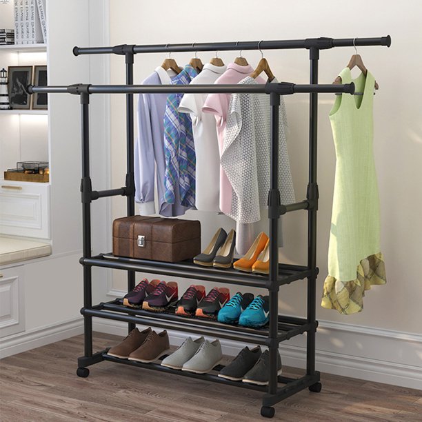 clothes rail with shoe rack